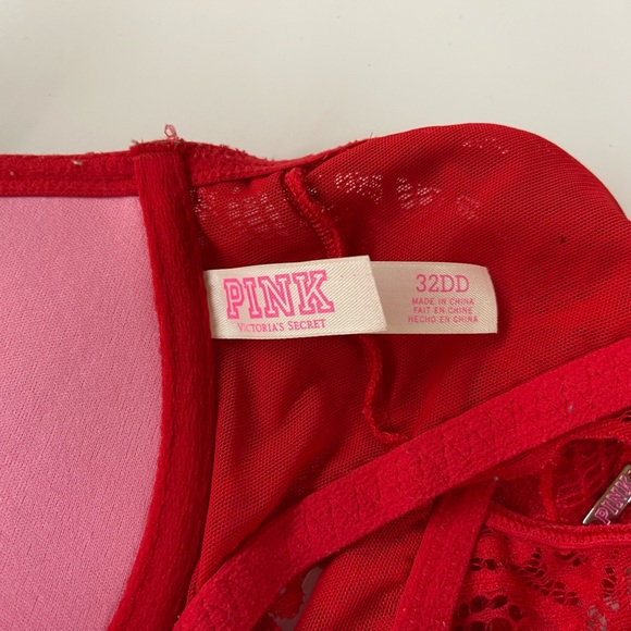 PINK Victoria’s Secret Red Date Racerback Push Up Bra Size 32DD - Picture 5 of 5